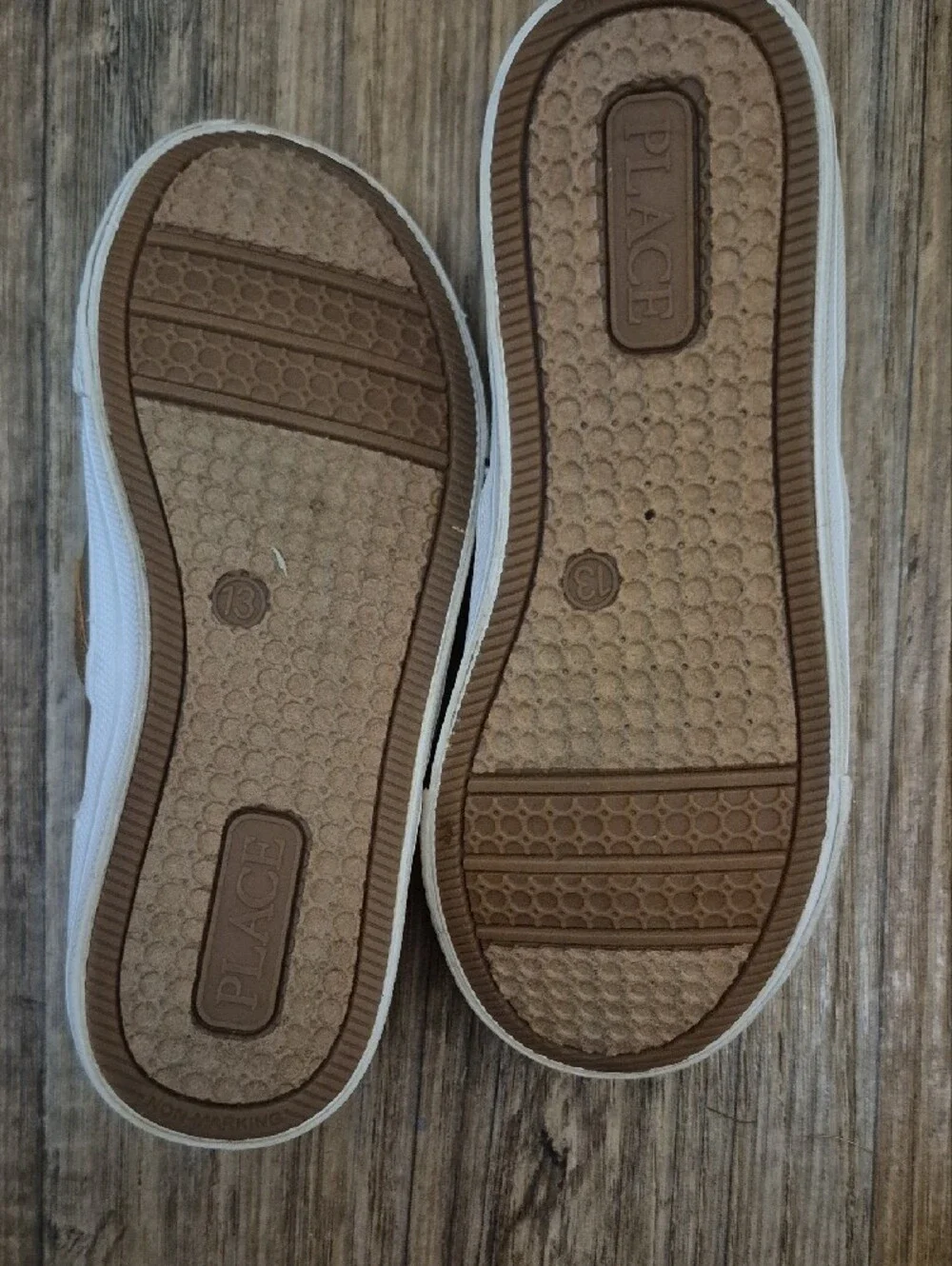 The Children's Place Tan Slip-On Kids Sneakers with White Sole